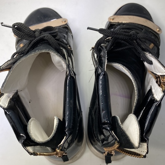 Black sneaker high top ankle booties - Picture 8 of 11